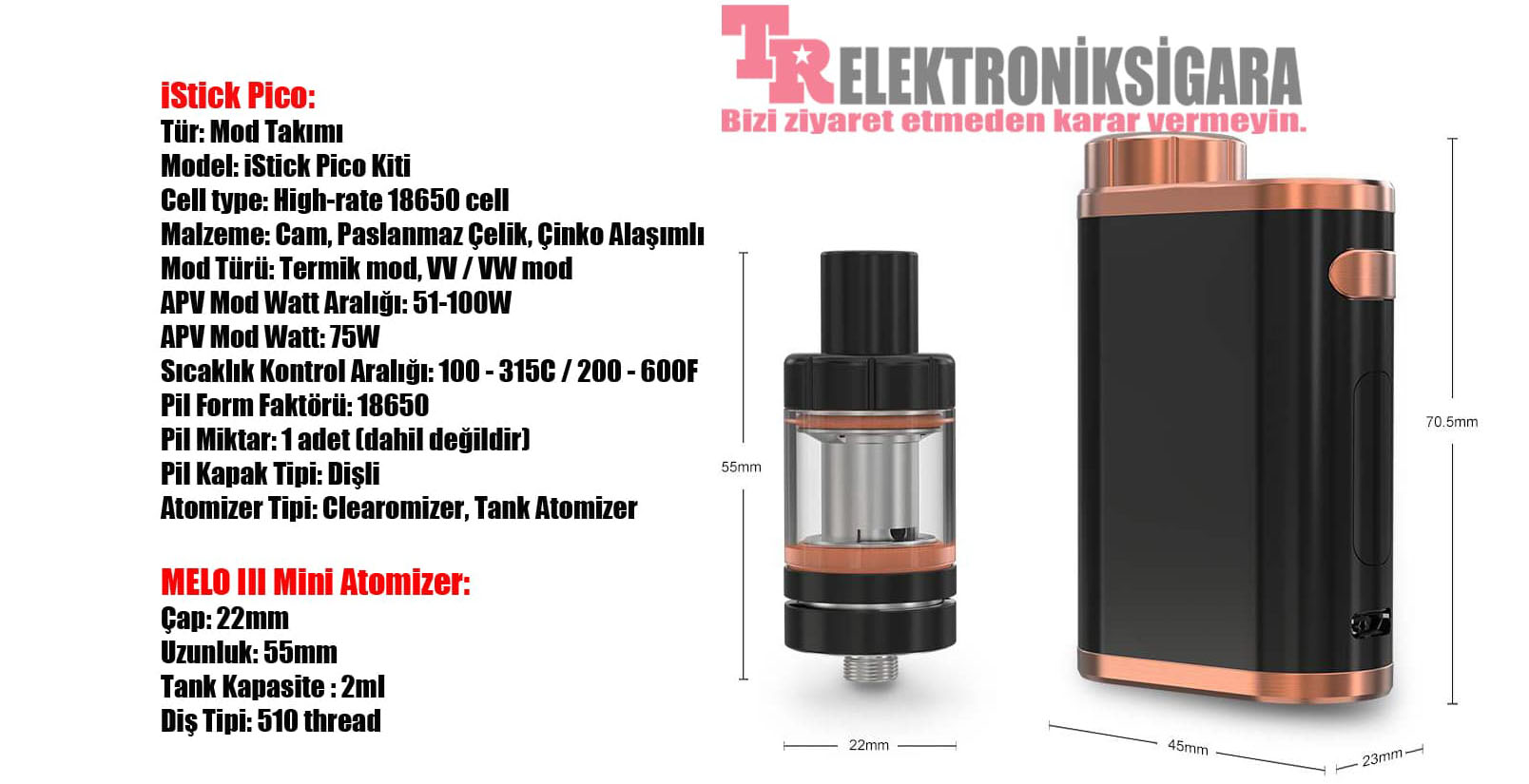 Eleaf istick Pico Melo 3 Mini Kit 75w Product Review